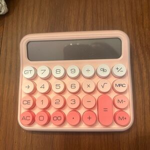 Pink and White Calculator